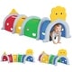 preview thumbnail 2 of 7, Qaba Kids Play Tunnel for Children 3-6 Years to Crawl and Climb, Lion Design , Multicolored