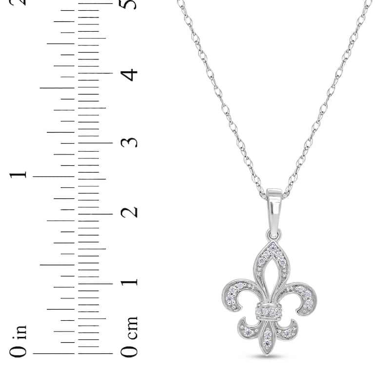 1/10 Cttw Natural Diamond Sterling Silver Pendant