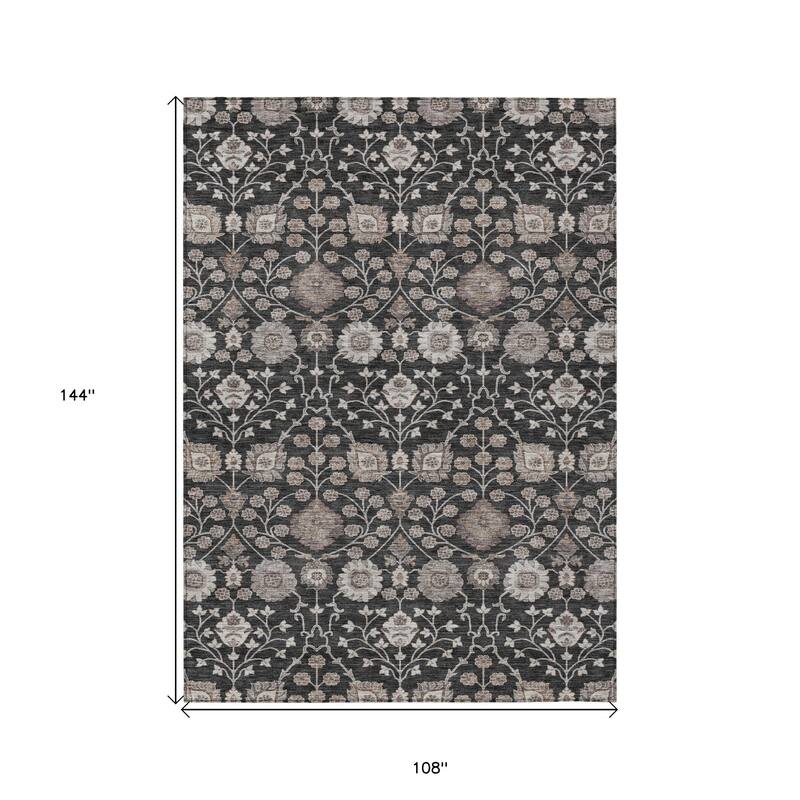 HomeRoots Floral Transitional Rectangle Outdoor Rug