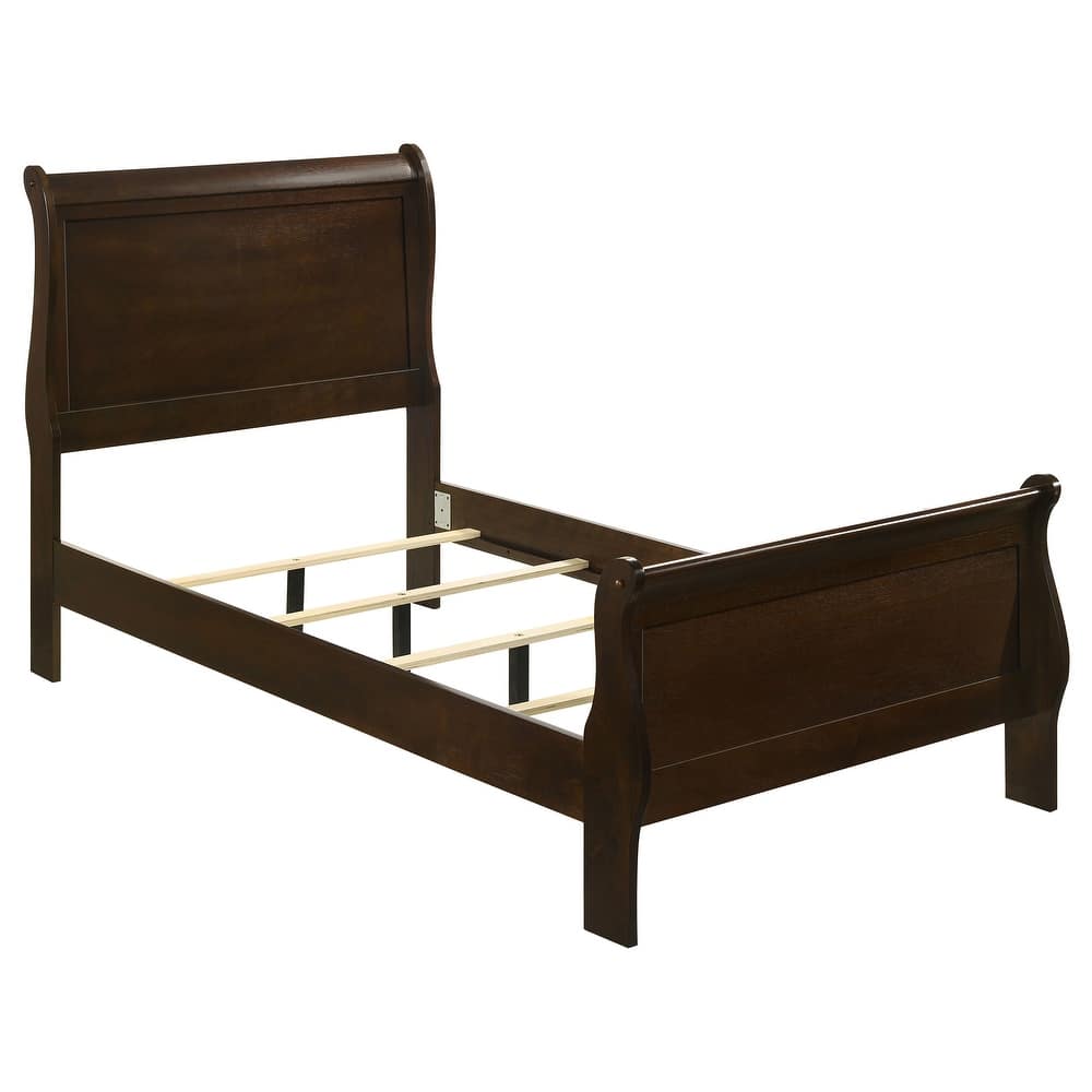 Louis Philippe Traditional Wood Sleigh Bed