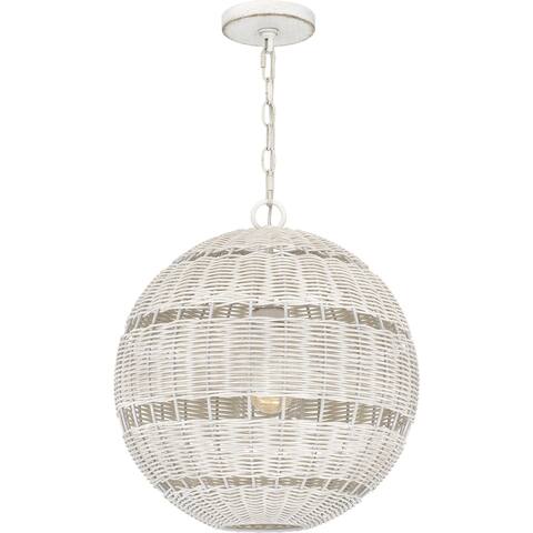 Lindendale 1-Light Antique White Pendant - Antique White