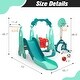 preview thumbnail 5 of 14, 5-in-1 Kids Slide with Swing, Basketball Hoop and Toss Ring