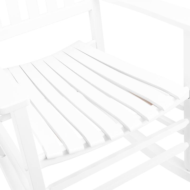 Outdoor Simple Style Wooden Rocking Chair Wavy Backboard Bed Bath