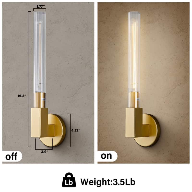 KAYLA Glass Tube Wall Sconces(2-Sets)