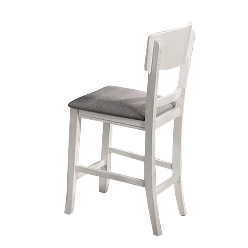 Set of 2 Fabric Padded Counter Height Chairs