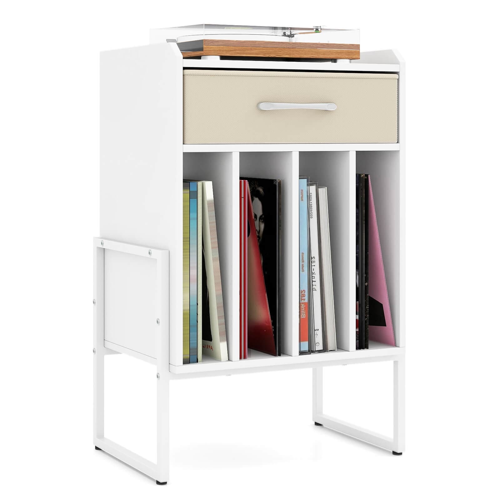 Costway Record Player Stand Turntable Stand with Drawer & Record - See Details