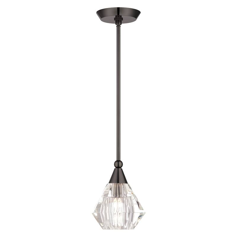 Livex Lighting Brussels Single Light 7" Wide Crystal Mini Pendant
