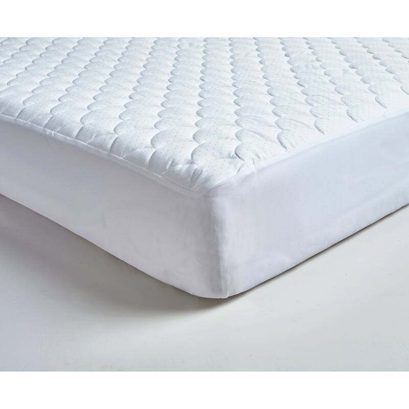 Premier 350 Thread Count Cotton Damask Waterproof Mattress Pad - white