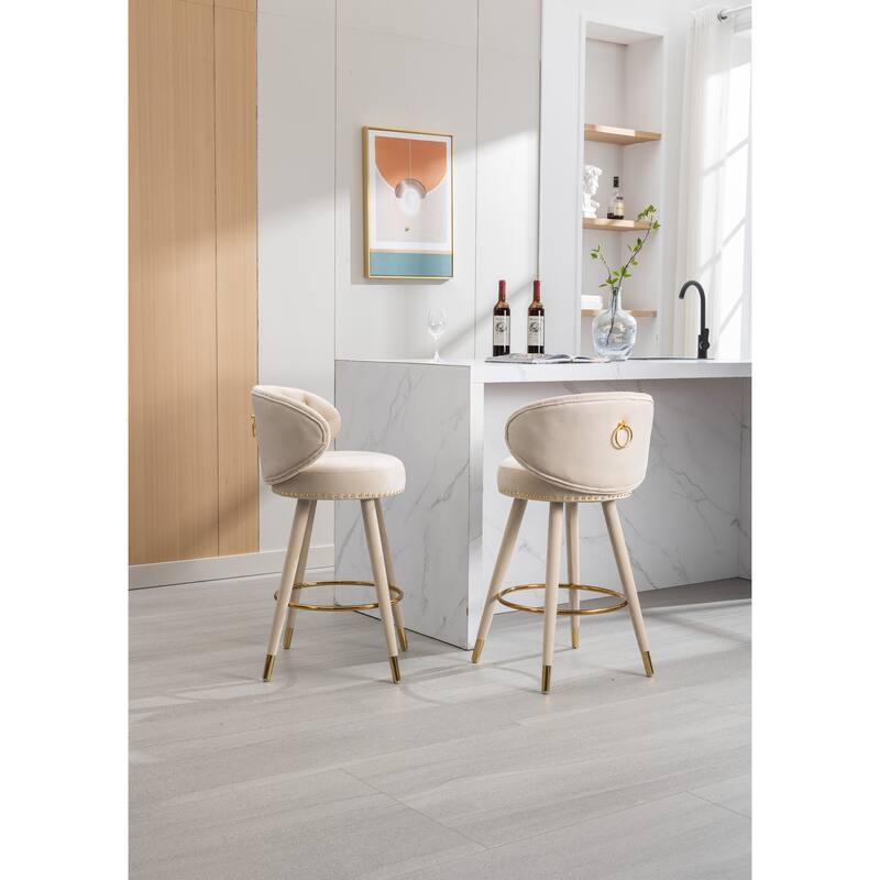Counter Height Bar Stools with a fixed height of 360 degrees Set of 2