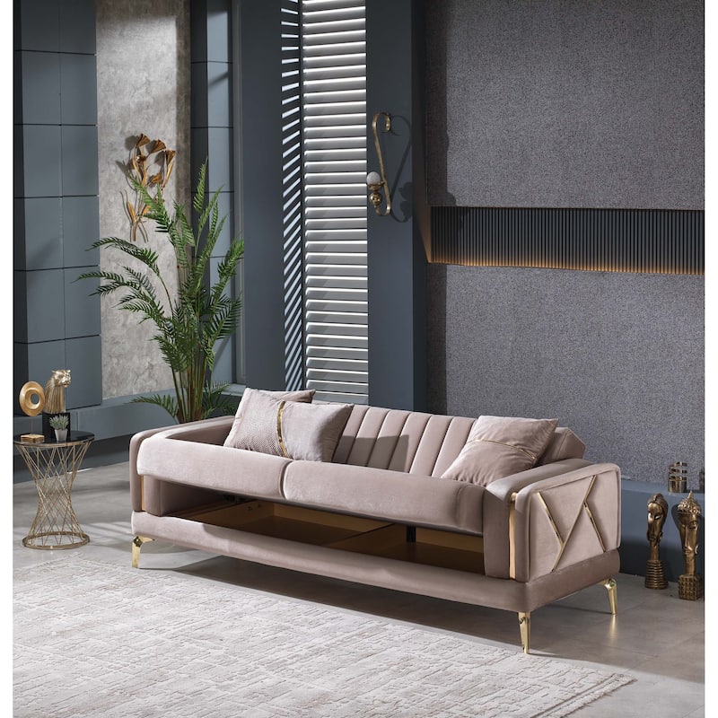 Vunto Modern Sofa And Two Chairs Living Room Set