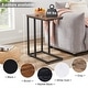 preview thumbnail 52 of 61, Javlergo Set of 2 C-Shaped Sofa Side Table, Small End Table for Living Room, Narrow Bedside/TV Tray Table