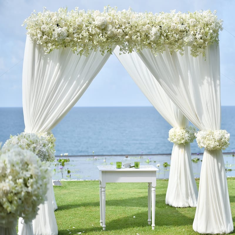 10ft 4 Post Heavy Duty Wedding Backdrop Stage Stand Canopy Tent Chuppah