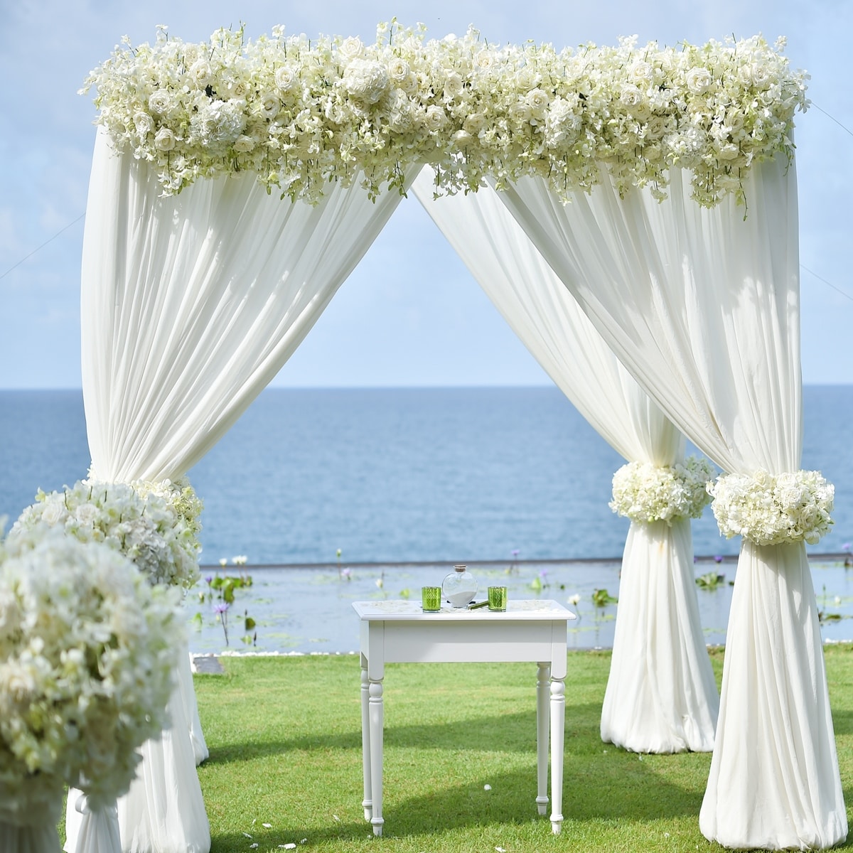 10ft 4 Post Heavy Duty Wedding Backdrop Stage Stand Canopy Tent Chuppah