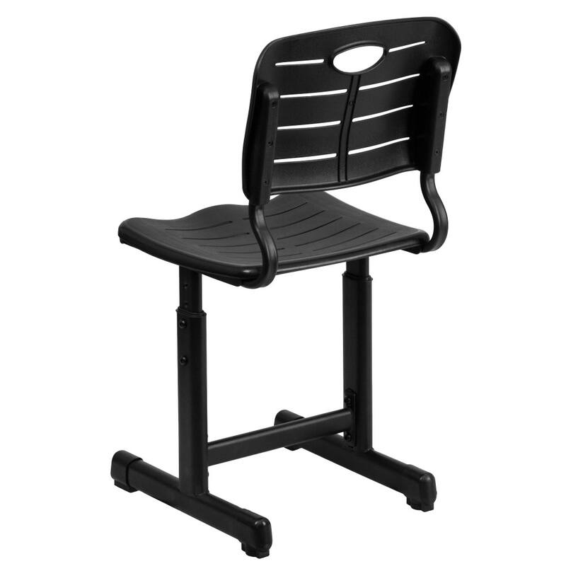 Adjustable Height Student Chair with Pedestal Frame - 16.25"W x 15.25"D x 30" - 32.5"H