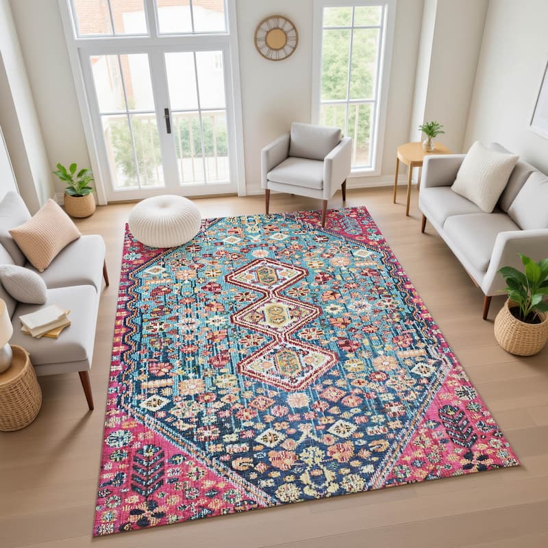 Premium Washable Super Soft Traditional Global Mayfield Rug