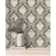 preview thumbnail 5 of 4, Fine Decor Florentine Charcoal Damask Wallpaper