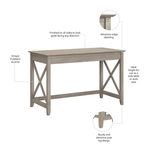 dimension image slide 11 of 16, Key West 48W Writing Desk by Bush Furniture