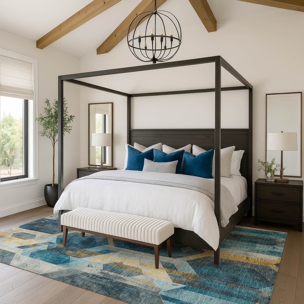 Premium Washable Super Soft Contemporary Glam Mayfield Rug