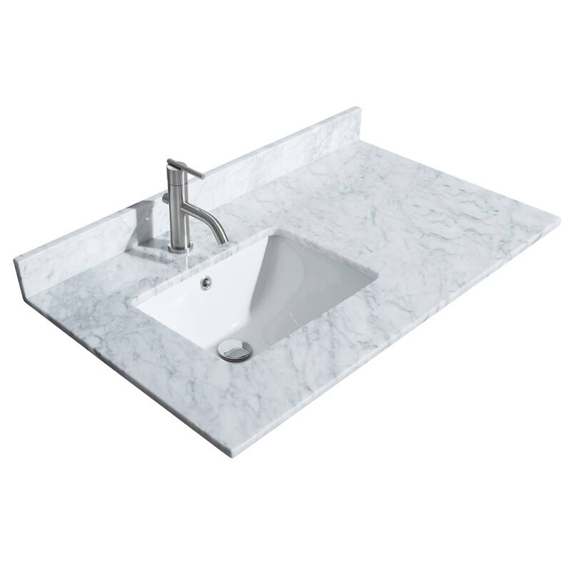 Daria 36-inch Single Vanity, Marble Top, No Mirror
