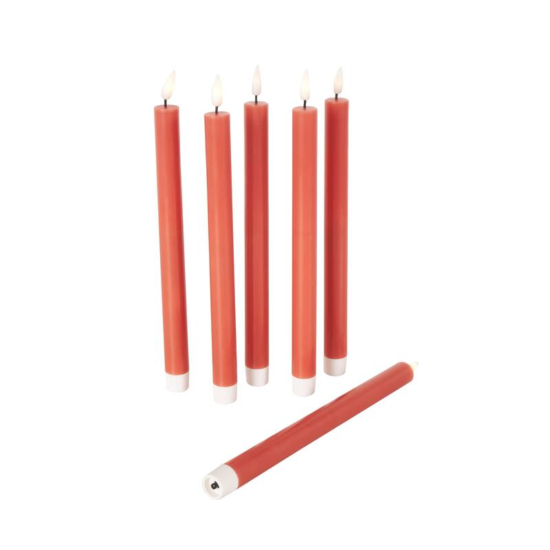 Wax Flameless Candle with Remote Control - Set of 6 Red, Black, White, Yellow, Blue or Pink - Roche River Decor