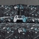preview thumbnail 2 of 4, ALEX + BELLA Next Level Dark Grey/Blue Microfiber Comforter Set