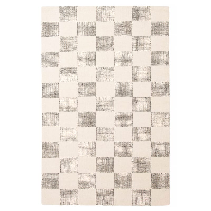 ECARPETGALLERY Hand Tufted Timeless Cream Wool Rug - 5'0 x 7'11 - Cream - 5'0 x 7'11