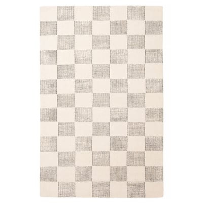 ECARPETGALLERY Hand Tufted Timeless Cream Wool Rug - 5'0 x 7'11