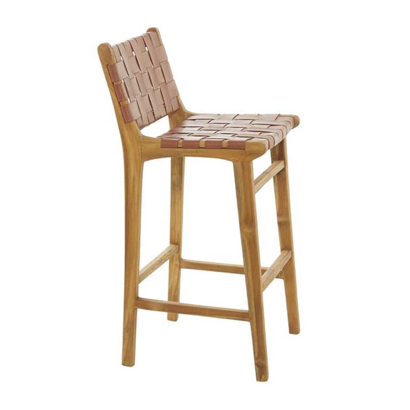 London 29-Inch Handmade Genuine Leather Bar Stool