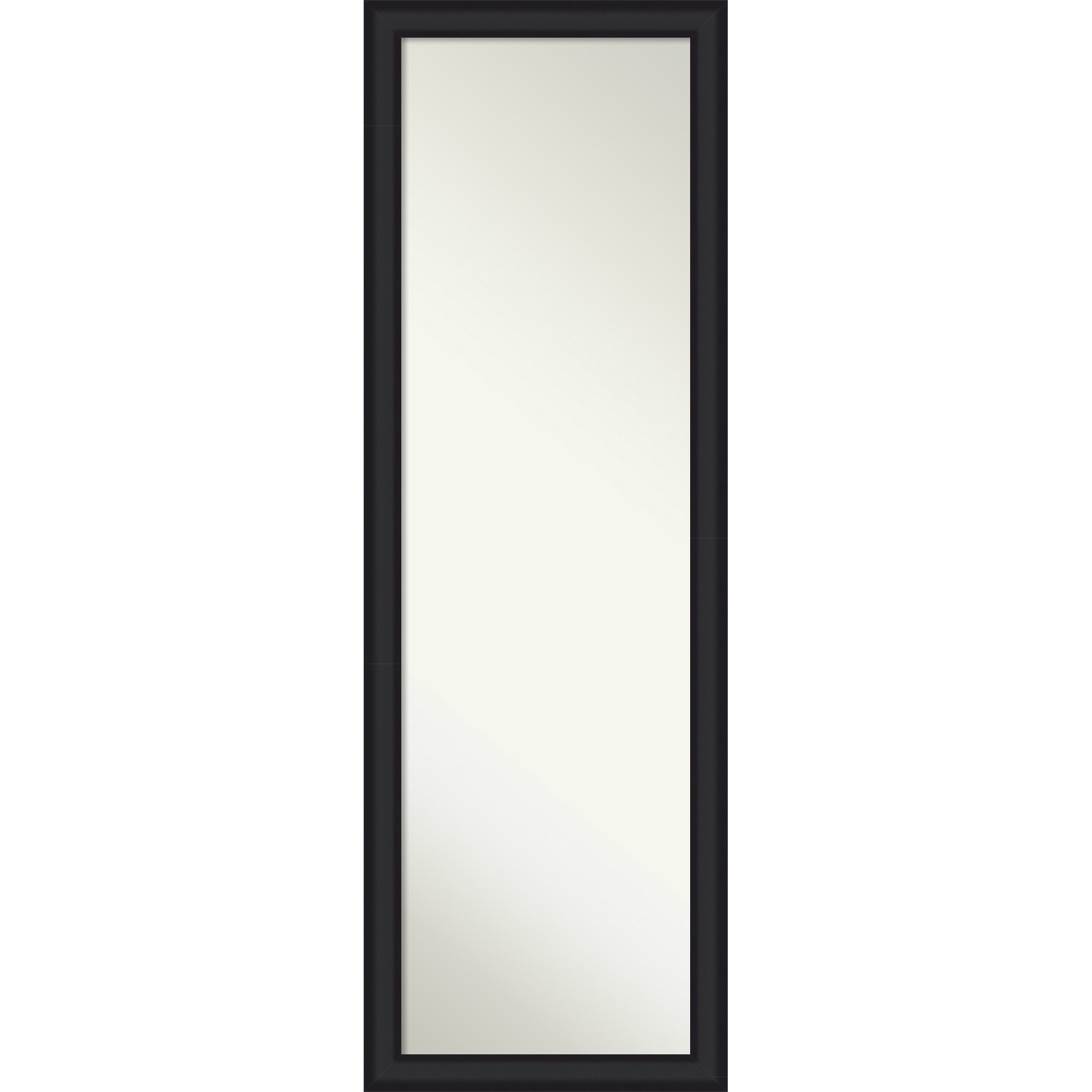 Oliver Narrow Non-Beveled Wood Framed Full-Length On the Door Mirror