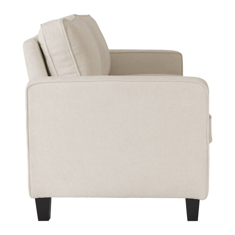 Georgia Upholstered Three Seater Sofa, Grey