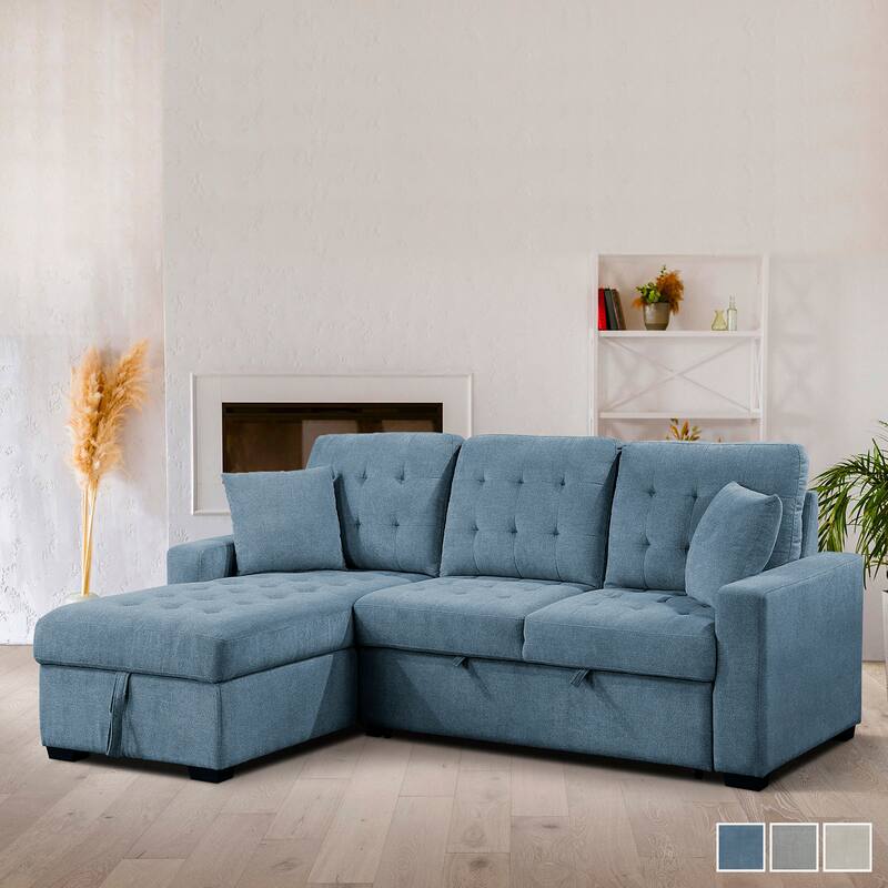 Almeria 2-Piece Sectional Sofa with Pull-out Bed and Left Chaise