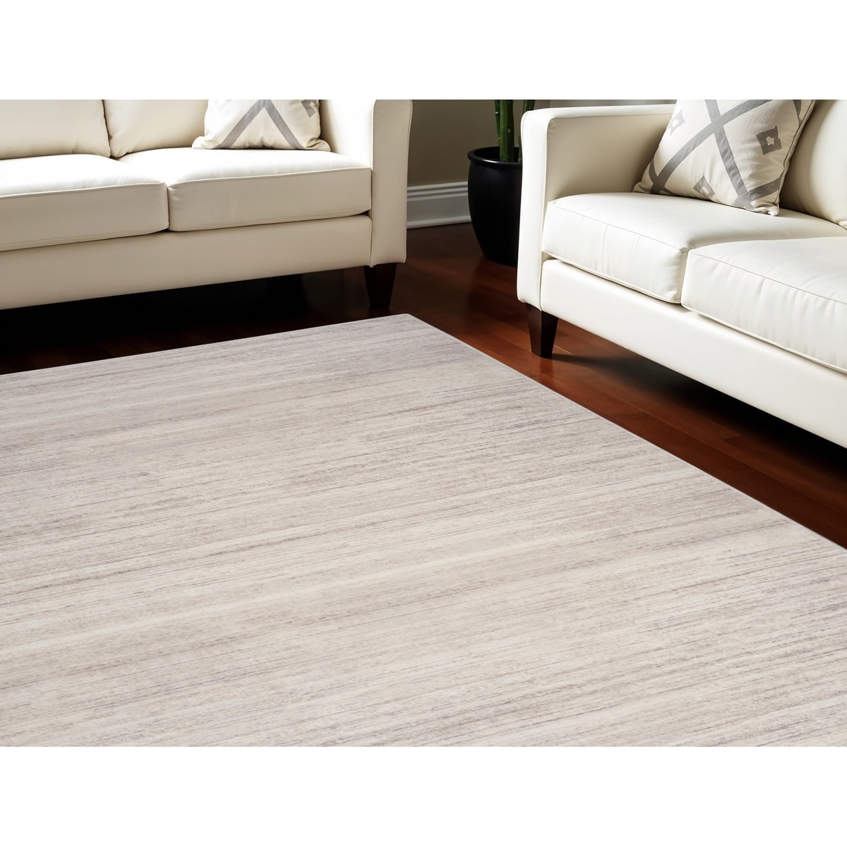 Coduk Power Loomed Modern Low Pile Soft Durable Area Rug By HomeRoots - 118' X '94' X '0.25