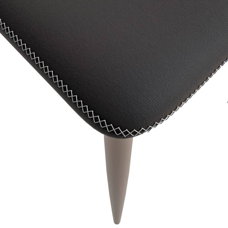 Mosaic Modern Upholstered in Fabric Dining Chair With Metal Legs Set of 4