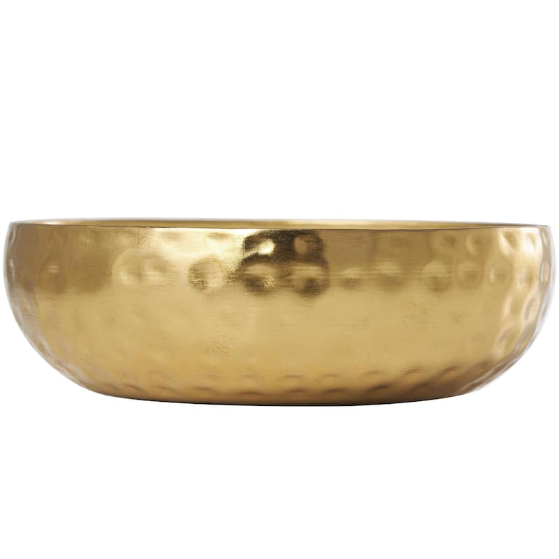 Metal Scented Hammered 20 oz 3 Wick Decorative Candle with White Wax - Gold, Silver, Copper - Roche River Decor