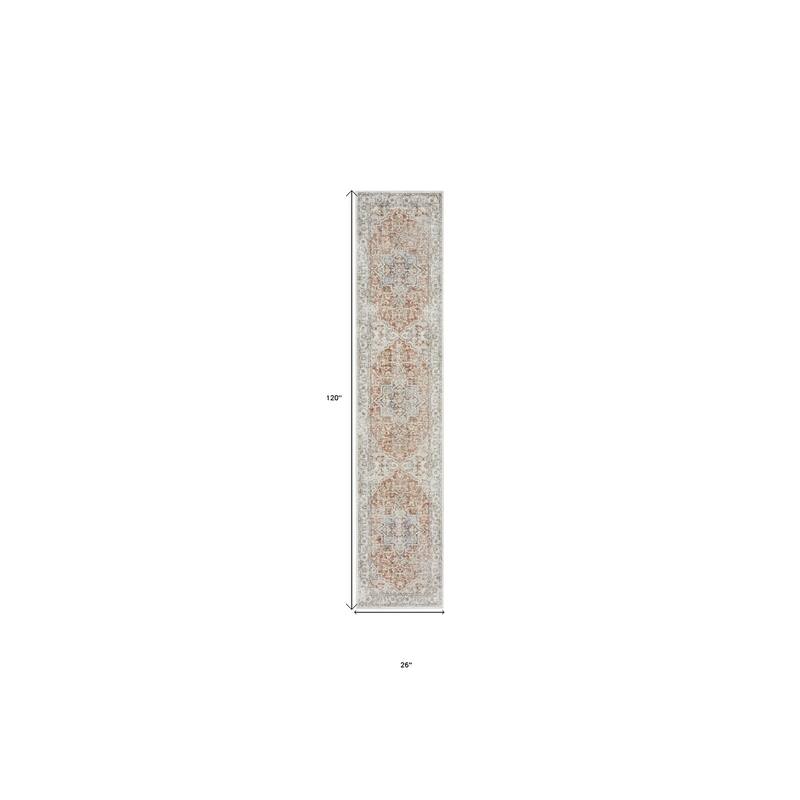 Seqir Power Loomed Traditional Area Rug By HomeRoots - 120' X '26' X '0.25