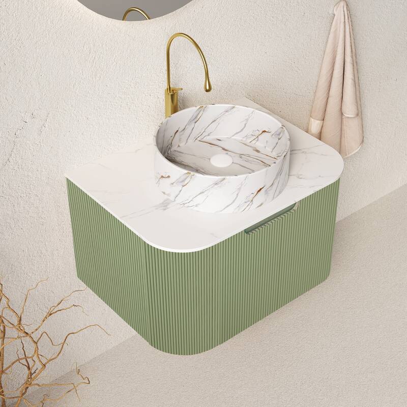 Wall Mounted Bathroom Vanity with Sink