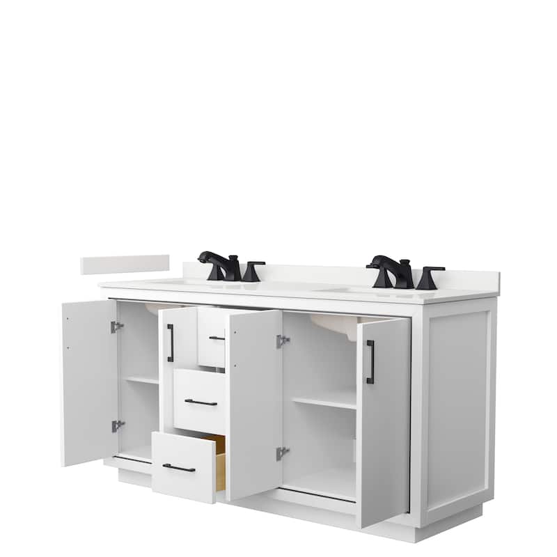 Icon 66-inch Double Vanity, Quartz Top