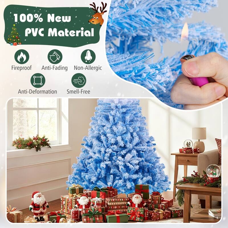 Costway 5/6/7/8 FT Artificial Christmas Tree with 180/250/350/470 Warm - See Details