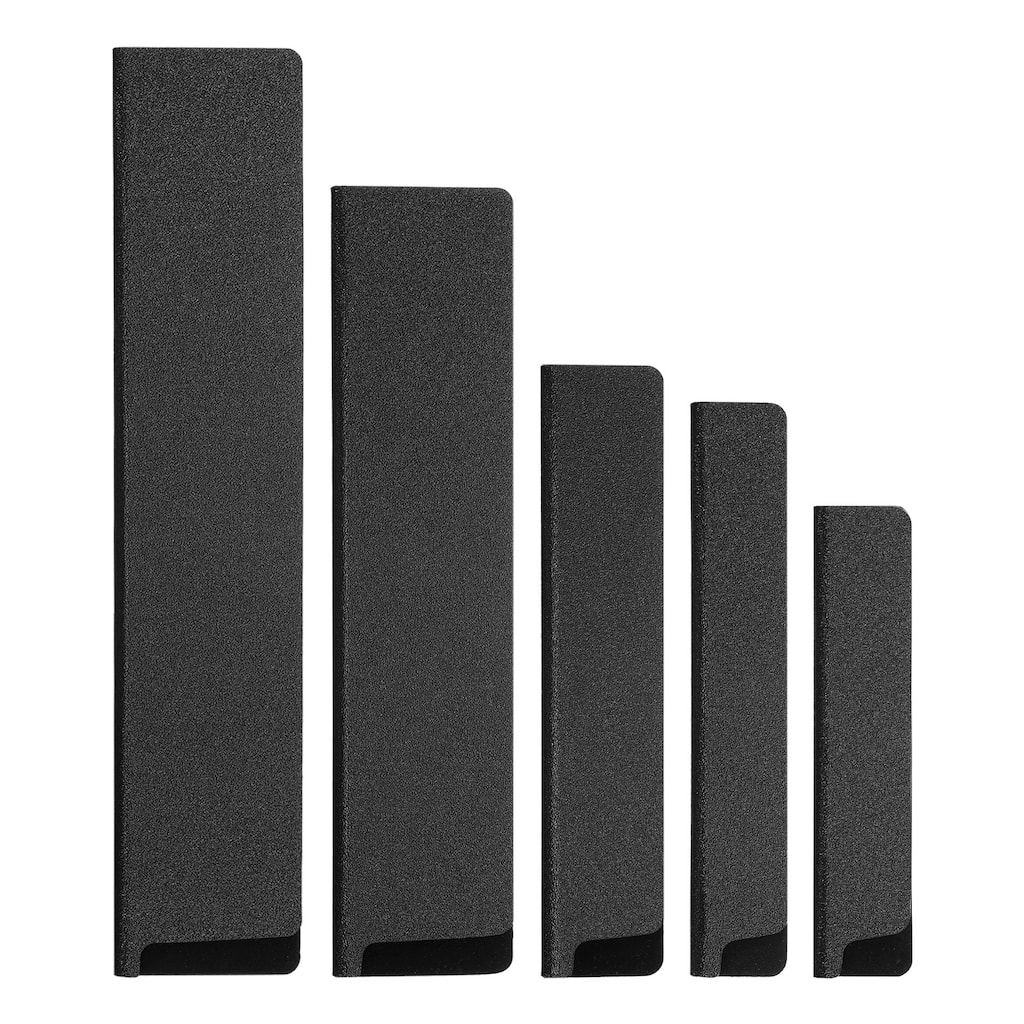 5Pcs Set Knife Edge Guards ABS Knife Cover Sleeves Knife Blade Protector - Black