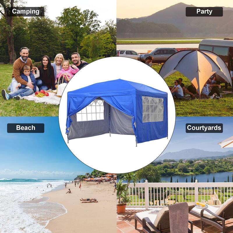 Ainfox 10'x10' Pop Up Canopy Tent Outdoor Commercial Instant Gazebos Portable Shelter Canopies