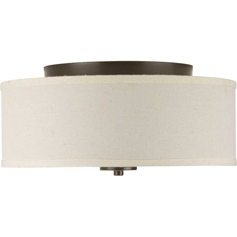 Progress Lighting Inspire 2 Light 13" Wide Flush Mount Drum Ceiling