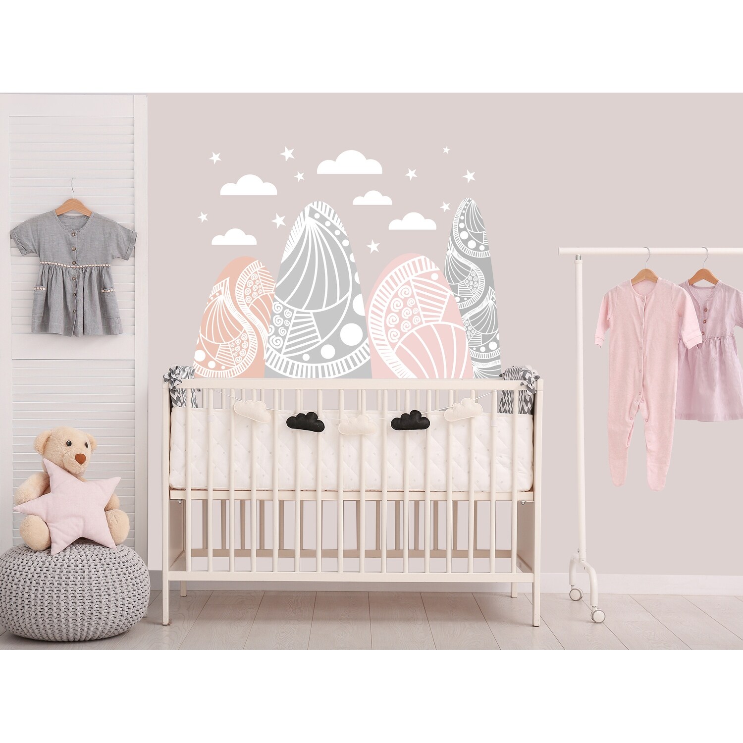 Mountains Wall Decal Nursery Girl Mancave Decor-image