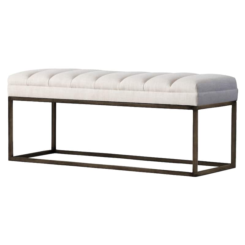 NPD Furniture Darius 48 Inch Bench - Shortbread Beige