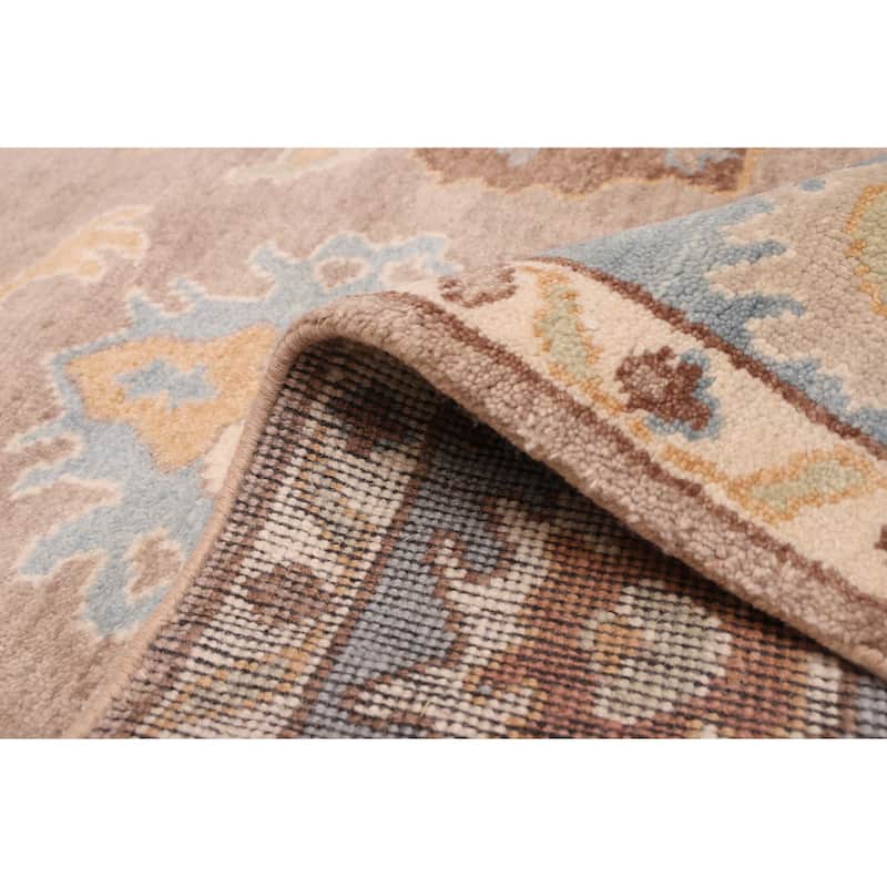 ECARPETGALLERY Hand-knotted Modern Oushak Taupe Wool Rug - 8'1 x 9'10