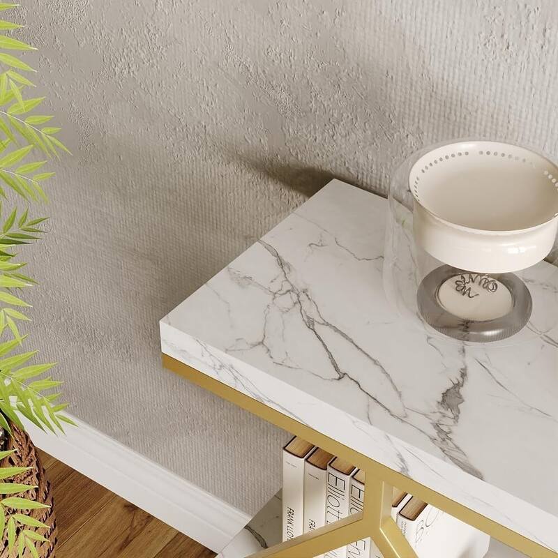 3-Tier Console Table, Entryway Table with Storage Shelf