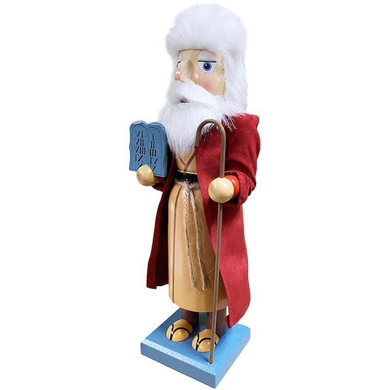 14 inch Moses Nutcracker - red
