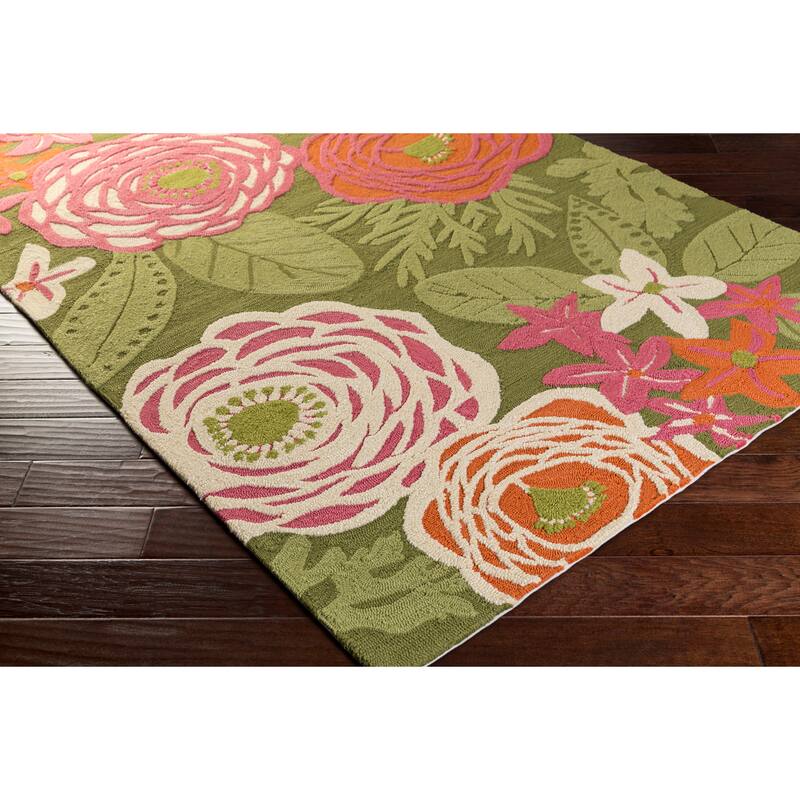 Hand-hooked Lola Floral Area Rug