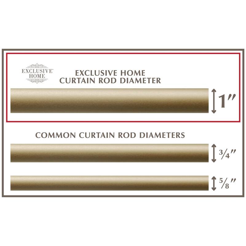ATI Home Crystal Ball 1" Adjustable Curtain Rod and Finial Set