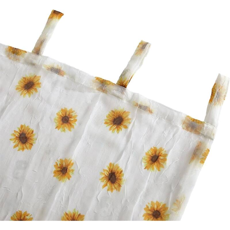 Urban Lifestyle Sheer Sunflower Curtain Panel
