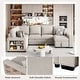 preview thumbnail 7 of 10, Modern U Shaped Sectional Sofa with Pull Out Bed and Storage Shelves and USB Ports for Living Room or Reception Room